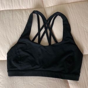 Lululemon Black Energy Bra Size 6 (without pads)